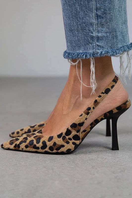 Ana™ | Zapatos de tacón D’Orsay con estampado de leopardo