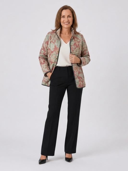 MARIACORTES | Giacca Trapuntata Damasco Terracotta Pauline