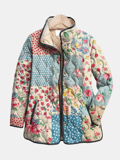 MARIACORTES | Veste Matelassée Patchwork Fleuri Chloé