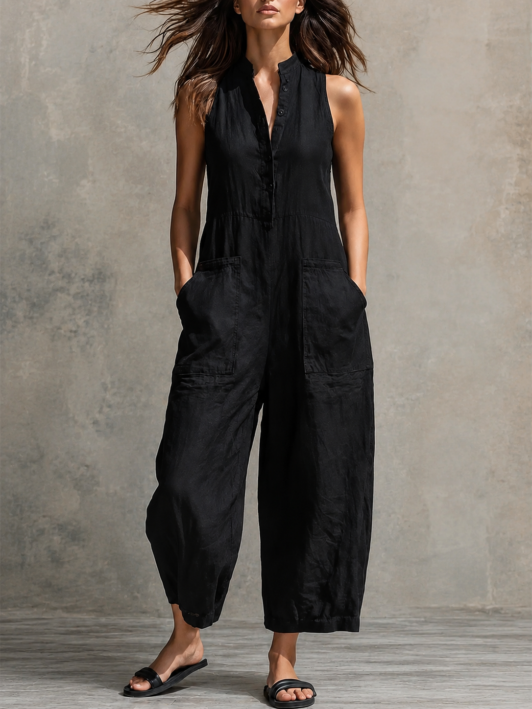 Maja | Ärmlös minimalistisk jumpsuit