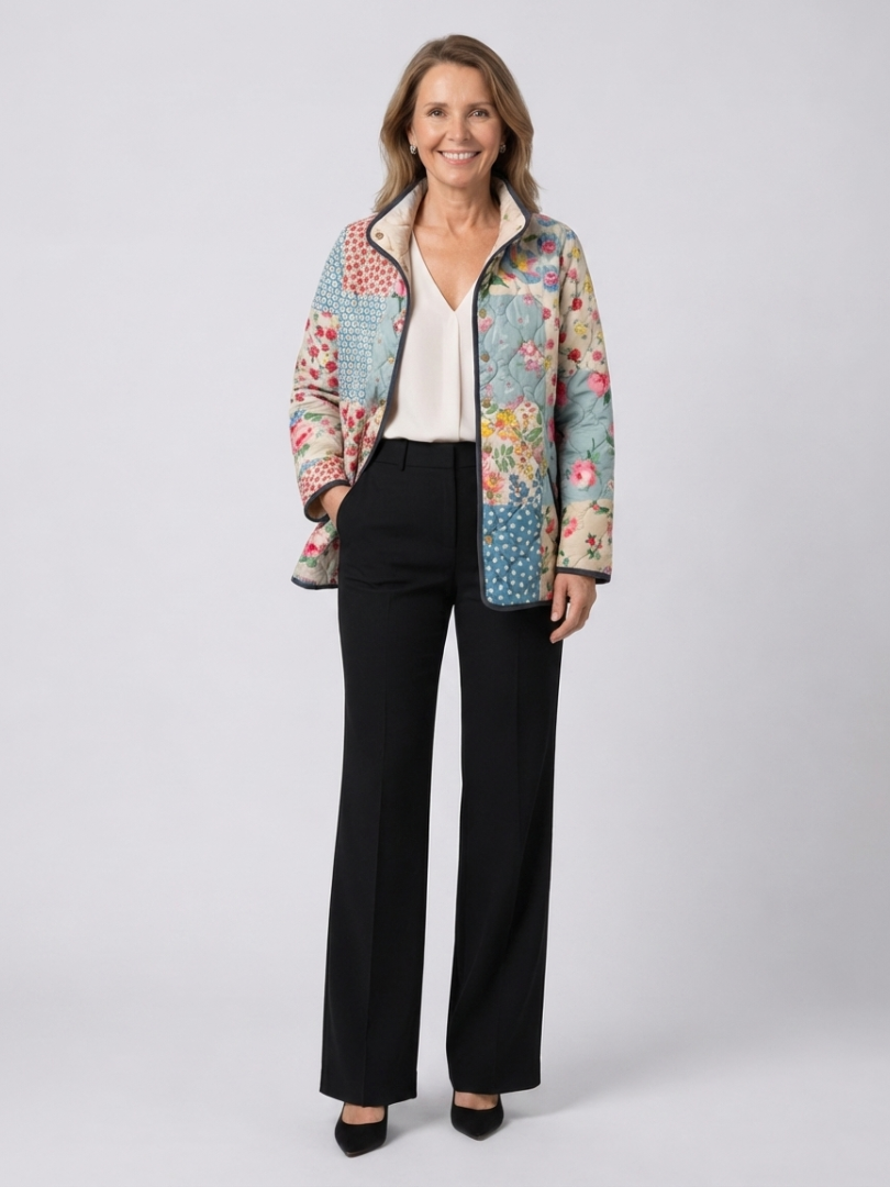 MARIACORTES | Veste Matelassée Patchwork Fleuri Chloé
