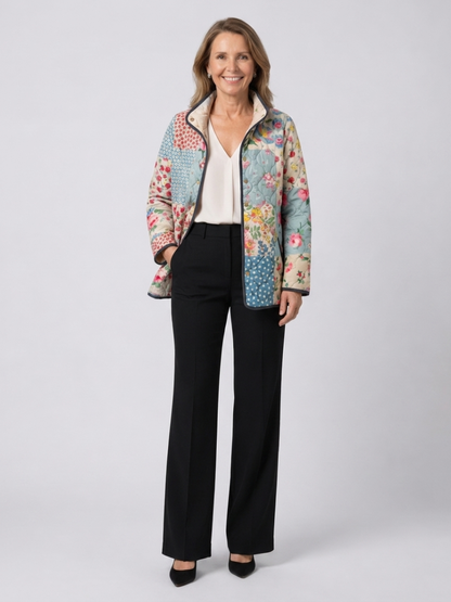 MARIACORTES | Veste Matelassée Patchwork Fleuri Chloé