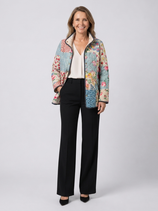 MARIACORTES | Giacca Trapuntata Patchwork a Fiori Chloé