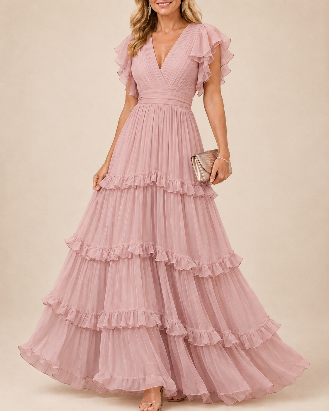 Rosalía | Vestido Maxi Rosa
