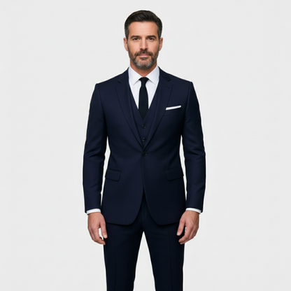 Dario | Traje Tres Piezas Hombre | Solapa de Muesca | Chaleco