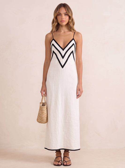 Marisa | Abito Lungo Chevron