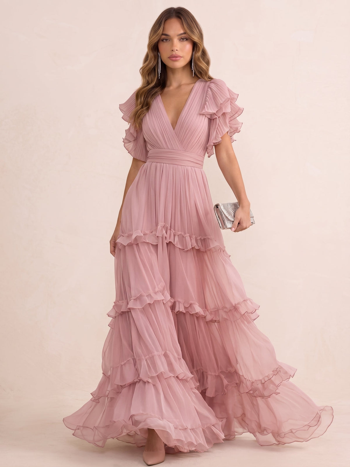Rosalía | Vestido Maxi Rosa