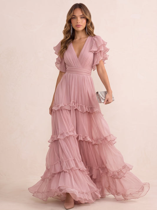 Rosalía | Abito lungo rosa