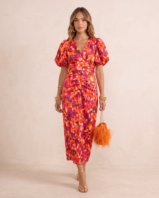 Carla | Vestito Midi Floreale
