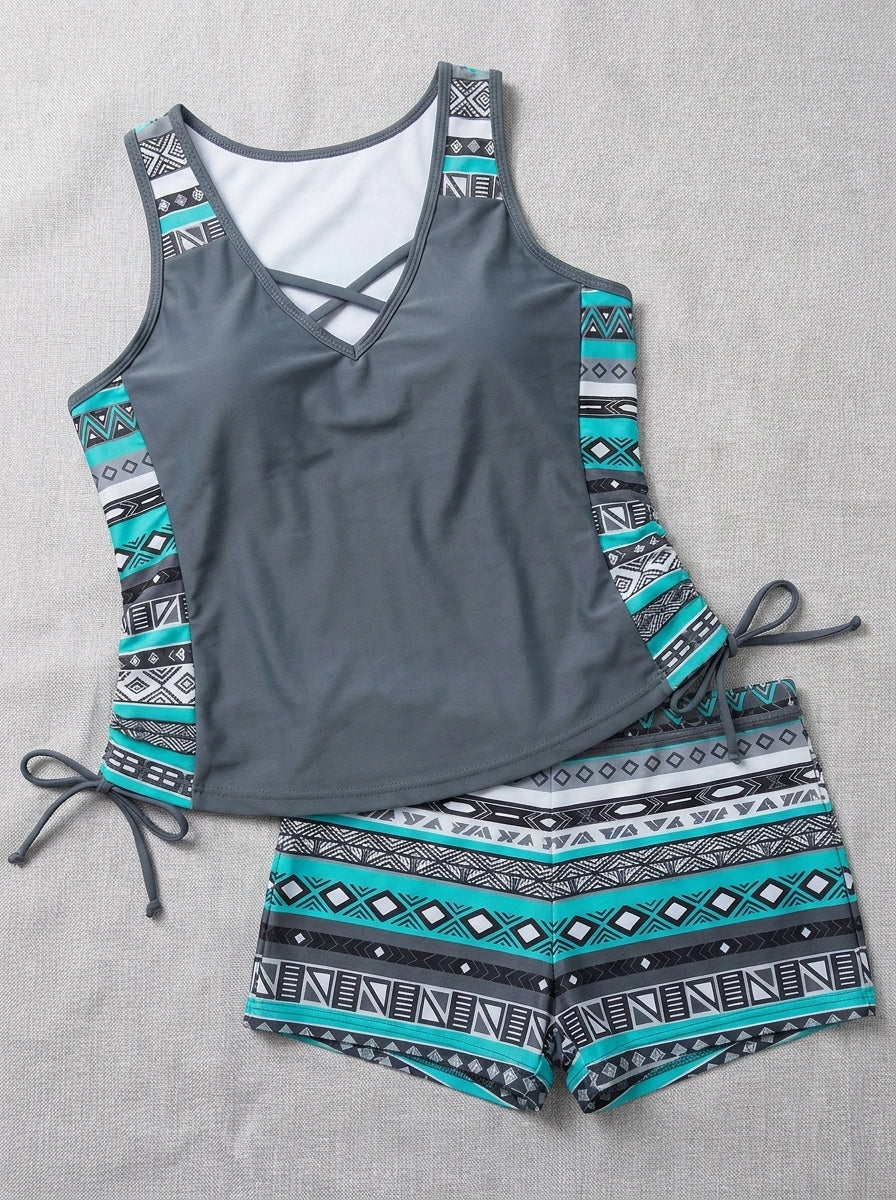 Aurora - Flytande tankini med figursmickrande design