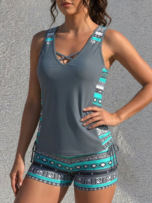 Aurora - Flytande tankini med figursmickrande design