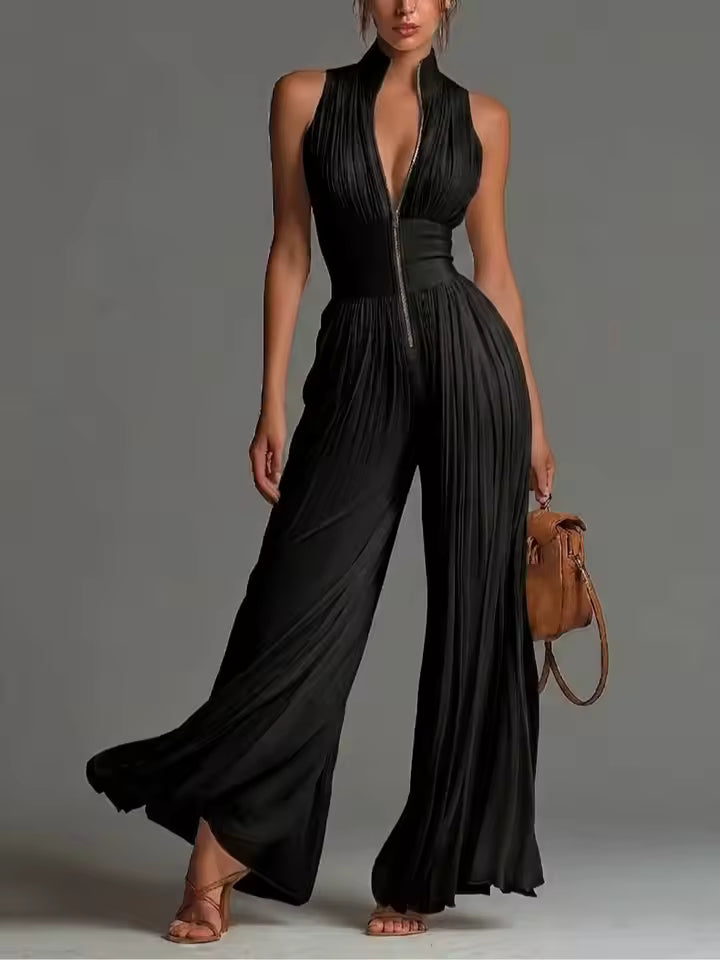 Lucía | Plisserad chiffongjumpsuit