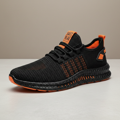 Saúl | Zapatillas Running Hombre Knit Cordones Suela Gruesa Perforaciones Laterales