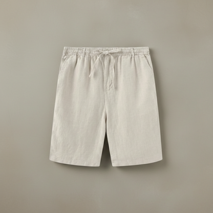 Sergio | Bermudas de Lino Hombre con Cintura Elástica y Cordón