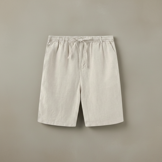 Sergio | Bermudas de Lino Hombre con Cintura Elástica y Cordón