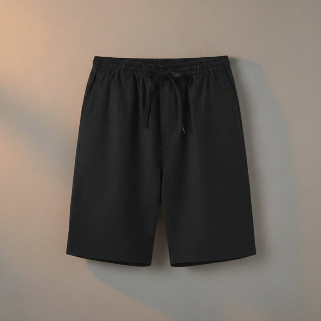 Sergio | Bermudas de Lino Hombre con Cintura Elástica y Cordón