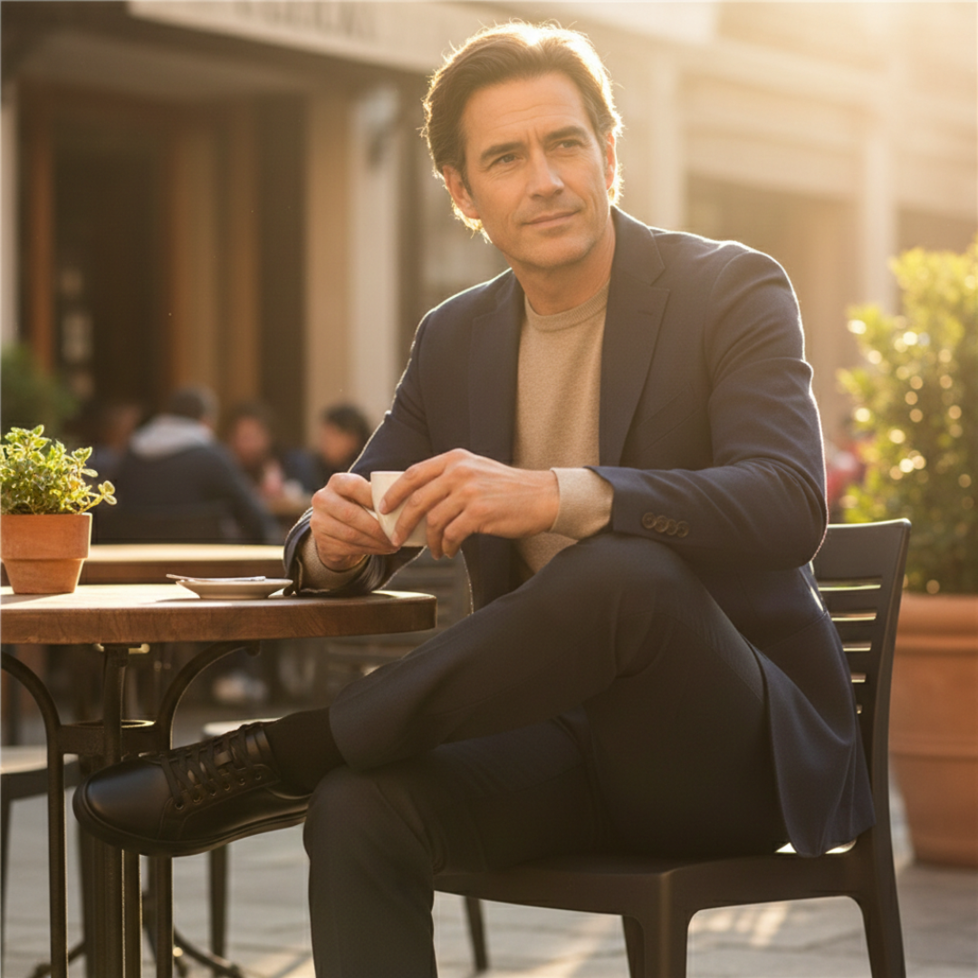Sergio | Zapatos de Vestir Hombre Cordones Diseño Liso Suela Plana