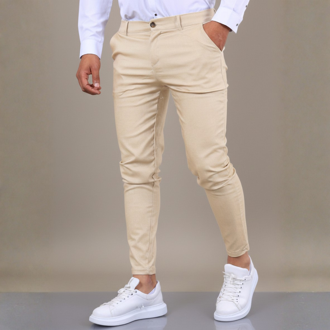 Unax | Pantalones Chinos Hombre Skinny Fit Tobillo Ajustado Bolsillos Laterales Trabillas