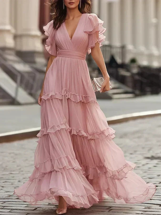 Rosalía | Vestido Maxi Rosa