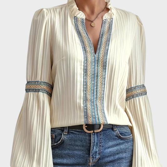 Isla | Blusa vintage con cuello en V