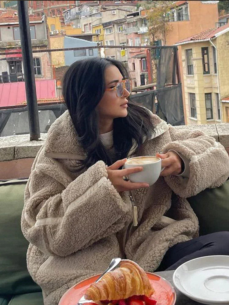 Silvana | Giacca Teddy Oversize Collo Alto
