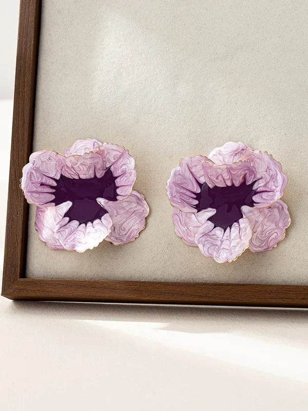 Esperanza | Pendientes Colgantes en Forma de Flor Mujer Texturizados