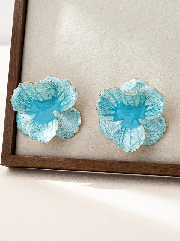 Esperanza | Pendientes Colgantes en Forma de Flor Mujer Texturizados