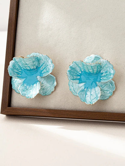 Esperanza | Pendientes Colgantes en Forma de Flor Mujer Texturizados