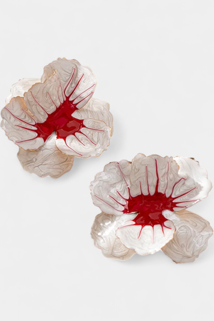 Esperanza | Pendientes Colgantes en Forma de Flor Mujer Texturizados