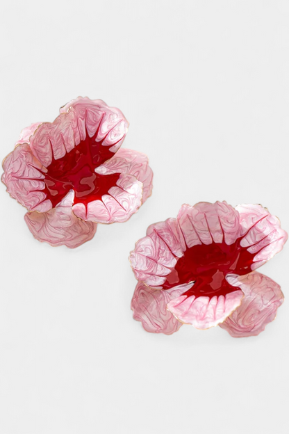 Esperanza | Pendientes Colgantes en Forma de Flor Mujer Texturizados