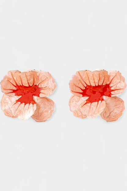 Esperanza | Pendientes Colgantes en Forma de Flor Mujer Texturizados
