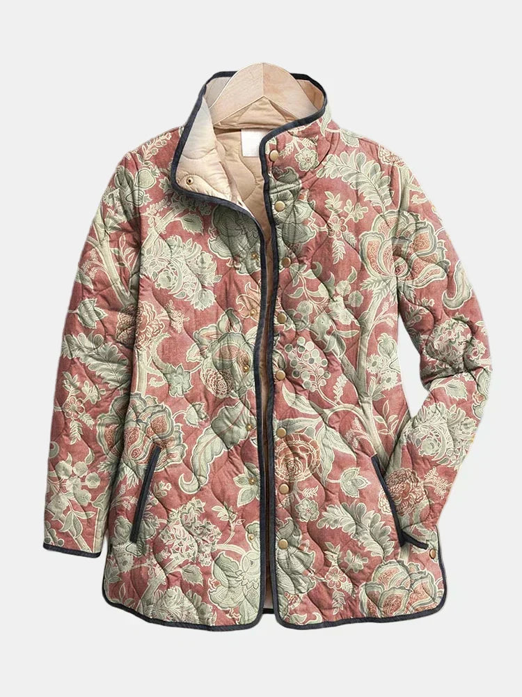 MARIACORTES | Giacca Trapuntata Damasco Terracotta Pauline