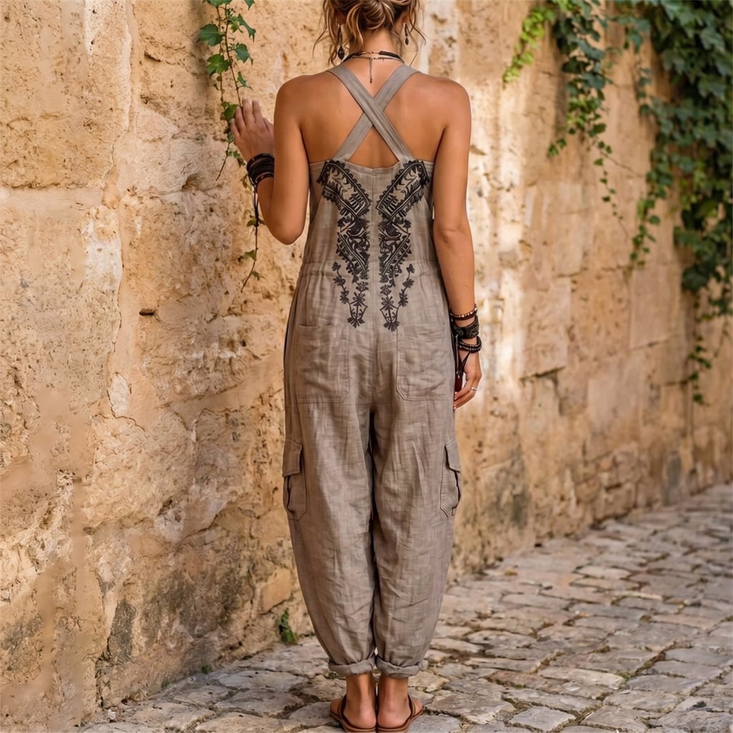 Esmeralda | Bohemisk jumpsuit med flytande silhuett