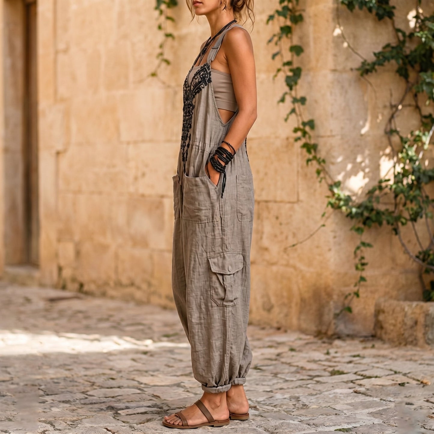 Esmeralda | Bohemisk jumpsuit med flytande silhuett