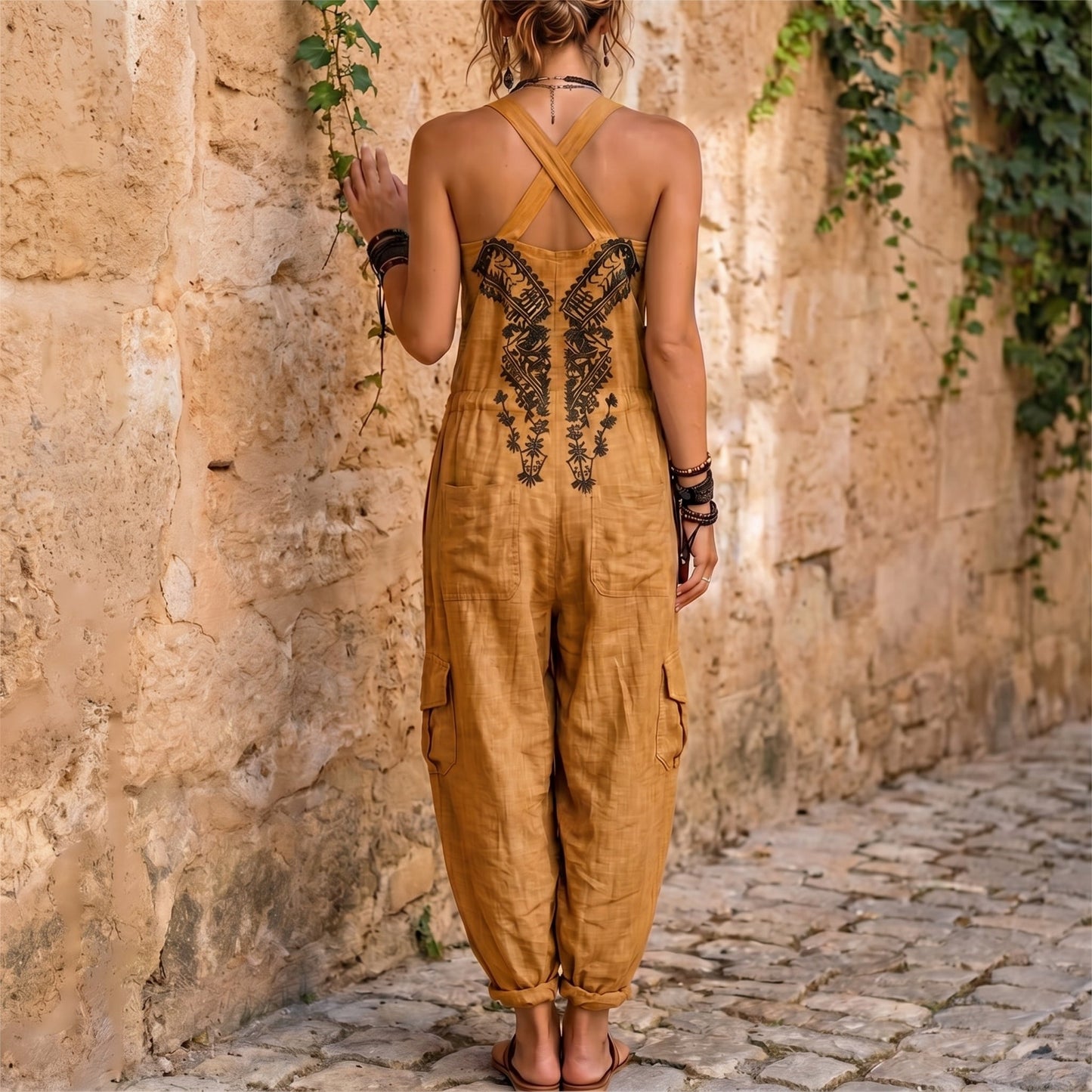 Esmeralda | Bohemisk jumpsuit med flytande silhuett
