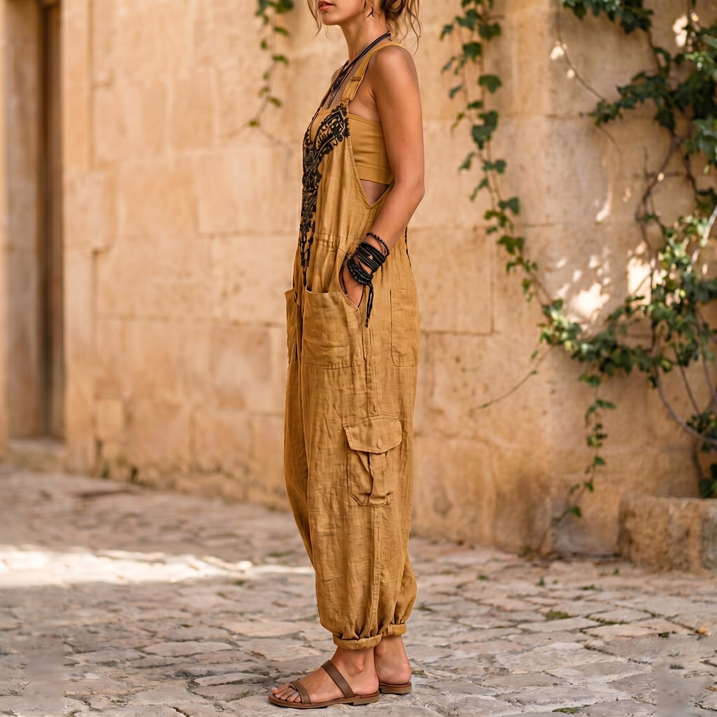 Esmeralda | Bohemisk jumpsuit med flytande silhuett