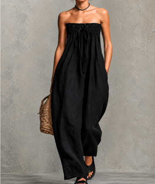 Nina | Elegant axelbandslös jumpsuit