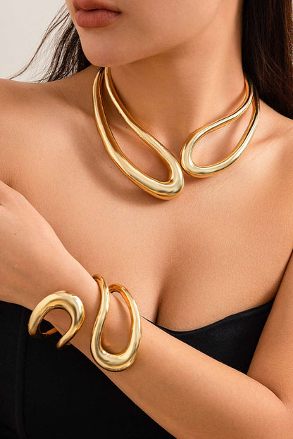 Laia | Pulsera Rígida Asimétrica Mujer Escultórica